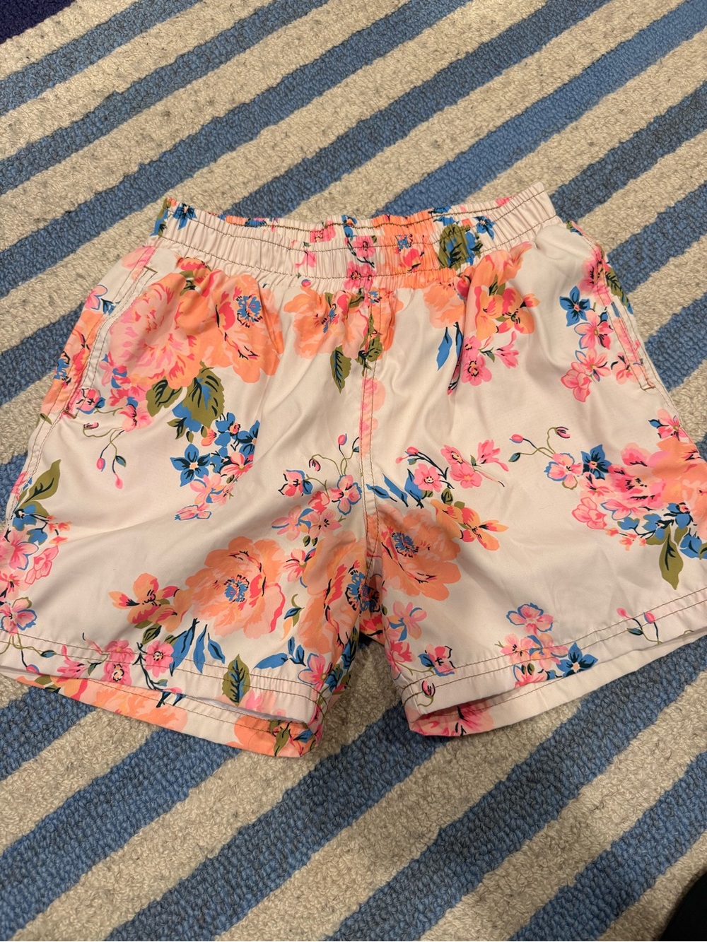 Floral Tie-Waist Women’s Shorts - Pink & Blue Floral
